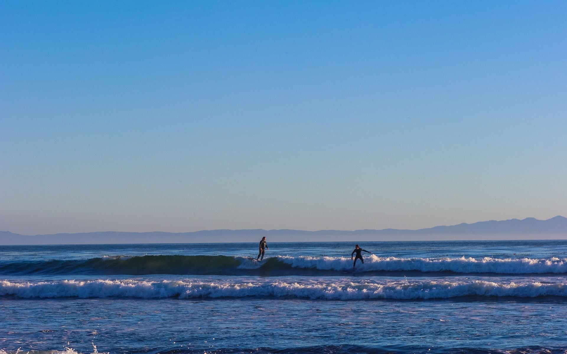 Surfing in California
